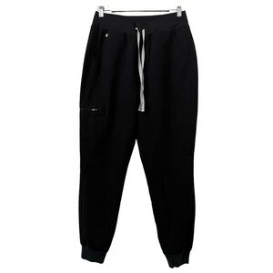 Figs High Waisted Zamora Jogger Pants In Black Size M Black Style W22SW2012